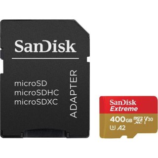 Sandisk Karta pamięci MicroSDXC SanDisk EXTREME 400GB 160MB/s A2 C10 V30 UHS-I U3 Mobile + adapter