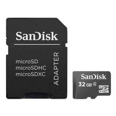 Sandisk Karta pamięci MicroSDHC SanDisk 32GB Class 4 + adapter