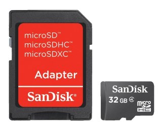 Sandisk Karta pamięci MicroSDHC SanDisk 32GB + adapter SD