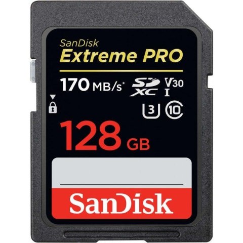 Sandisk Karta pamięci SDXC SanDisk EXTREME PRO 128GB 170/90 MB/s V30 UHS-I U3
