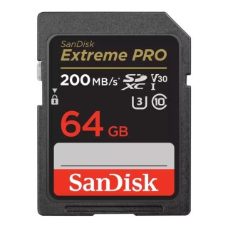 Sandisk Karta pamięci SDXC SanDisk Extreme Pro 64GB 200/90MB/s C10 V30 UHS-I U3