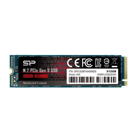 Silicon Power Dysk SSD Silicon Power A80 512GB M.2 2280 PCIe Gen3x4 NVMe (3400/3000 MB/s)