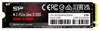 Silicon Power Dysk SSD Silicon Power UD80 2TB M.2 PCIe Gen3x4 NVMe (3400/3000 MB/s)