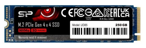 Silicon Power Dysk SSD Silicon Power UD85 250GB M.2 PCIe Gen4x4 NVMe 1.4 (3300/1300 MB/s)