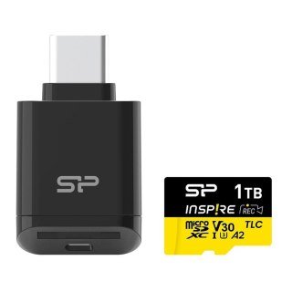 Silicon Power Karta pamięci Silicon Power Inspire microSDXC 1TB V30 UHS-I U3 A2 170/160 MB/s TLC + czytnik C200