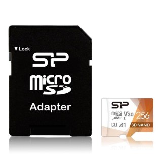 Silicon Power Karta pamięci Silicon Power microSDXC Superior Pro 256GB V30 UHS-1 U3 A1 + ADAPTER microSD-SD