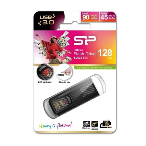 Silicon Power Pendrive Silicon Power 128GB USB 3.1 Gen1 Blaze B50 carbon black