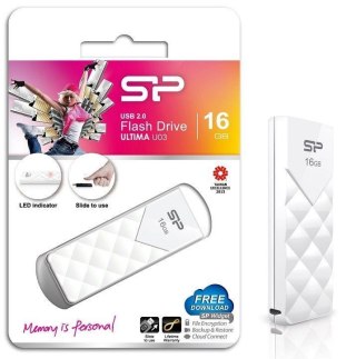 Silicon Power Pendrive Silicon Power 16GB Ultima U03 Diamond Cut LUX White