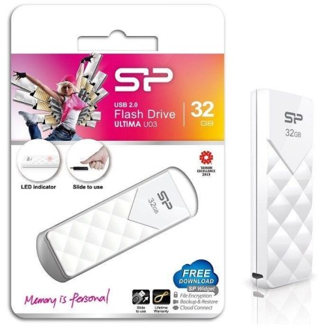 Silicon Power Pendrive Silicon Power 32GB Ultima U03 Diamond Cut LUX White