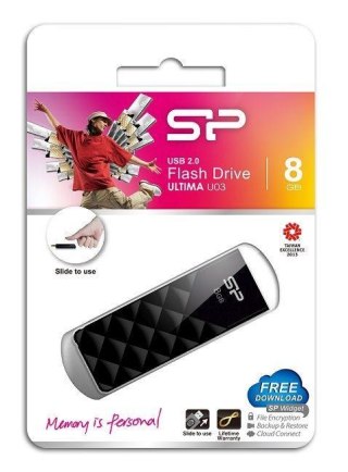 Silicon Power Pendrive Silicon Power 8GB Ultima U03 Diamond Cut Black