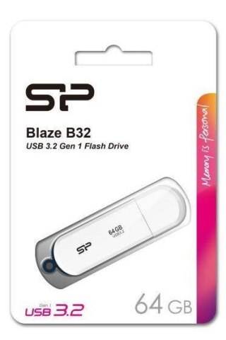 Silicon Power Pendrive Silicon Power Blaze B03 64GB USB 3.2 White