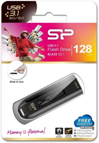 Silicon Power Pendrive Silicon Power Blaze B21 128GB USB 3.0 / USB 3.1 Black