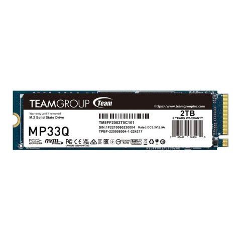 Team Group Dysk SSD Team Group MP33Q 2TB M.2 PCIe NVMe Gen3 x4 2280 (2900/1850) QLC