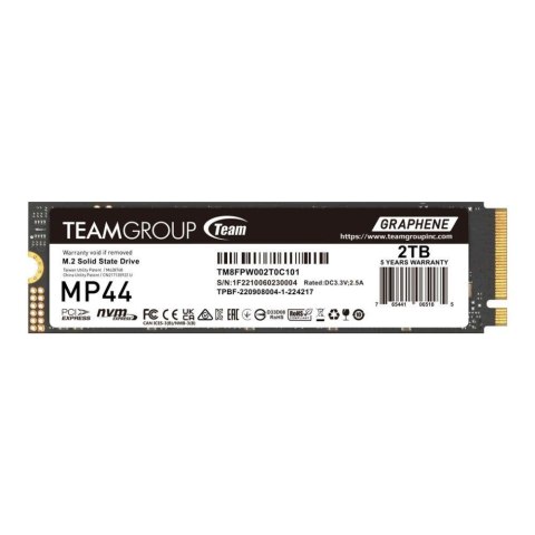 Team Group Dysk SSD Team Group MP44 2TB M.2 PCIe NVMe Gen4 x4 2280 (7400/7000)