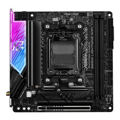 ASRock Płyta ASrock B850I Lightning WiFi /AMD B850/DDR5/SATA3/M.2/USB3.1/WiFi/BT/PCIe5.0/AM5/mITX
