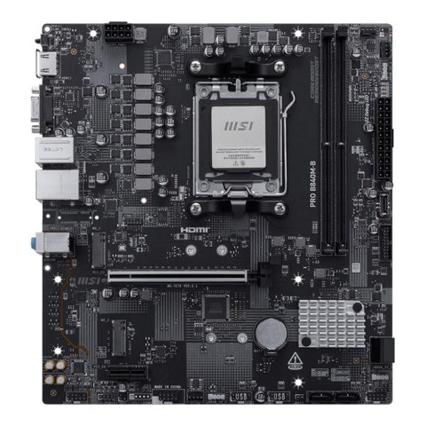 MSI Płyta MSI PRO B840M-B /AMD B840/DDR5/SATA3/M.2/USB3.0/PCIe4.0/AM5/mATX