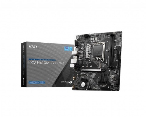 MSI Płyta MSI PRO H610M-G DDR4/H610/DDR4/SATA3/M.2/USB3.0/PCIe4.0/s.1700/mATX