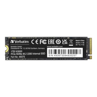Verbatim Dysk SSD Verbatim Vi3000 1TB M.2 2280 PCIe Gen3 NVME (3300/3000 MB/s)