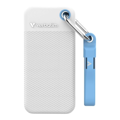 Verbatim Dysk SSD zewnętrzny Verbatim Pocket 2TB USB-C 3.2 Gen 2 biały/niebieski