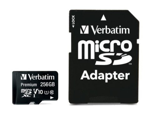 Verbatim Karta pamięci Micro SDXC Verbatim 256GB Class 10 UHS-1 + adapter SD