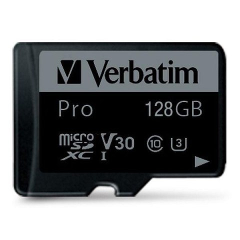 Verbatim Karta pamięci Micro SDXC Verbatim Pro U3 128GB (90/45 MB/s) Class 10 U3 V30 + adapter