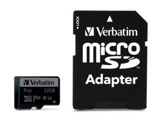Verbatim Karta pamięci MicroSDHC Verbatim 32GB Class 10 UHS-1 + adapter SD