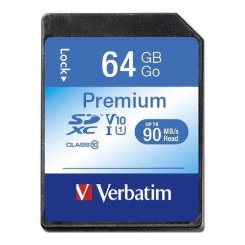 Verbatim Karta pamięci SDXC Verbatim Premium U1 64GB (90 MB/s) Class 10 UHS-1 V10