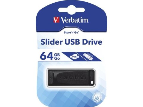Verbatim Pendrive Verbatim 64GB Slider USB 2.0