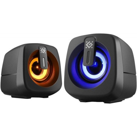 Defender Głośniki komputerowe J1 2.0 6W LED USB czarne