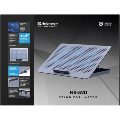 Defender Podstawka chłodząca NS-520 6W 2XUSB RGB