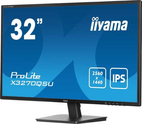 IIYAMA Monitor iiyama ProLite X3270QSU-B1 81,3 cm (32") 2560 x 1440 px Wide Quad HD LED Czarny