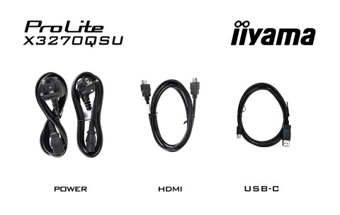 IIYAMA Monitor iiyama ProLite X3270QSU-B1 81,3 cm (32") 2560 x 1440 px Wide Quad HD LED Czarny