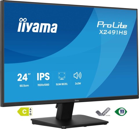 IIYAMA Iiyama ProLite X2491HS-B1 monitor komputerowy 60,5 cm (23.8") 1920 x 1080 px Full HD LCD Czarny