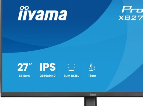 IIYAMA Iiyama ProLite XB2791QS-B1 monitor komputerowy 68,6 cm (27") 2560 x 1440 px Quad HD LED Czarny