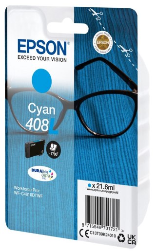 Epson Epson 408L DURABrite Ultra nabój z tuszem 1 szt. Oryginalny Wysoka (XL) wydajność Cyjan