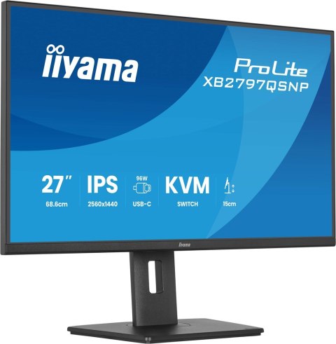 IIYAMA Iiyama ProLite XB2797QSNP-B1 monitor komputerowy 68,6 cm (27") 2560 x 1440 px Quad HD LED Czarny