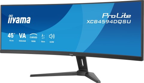 IIYAMA Iiyama ProLite XCB4594DQSU-B1 monitor komputerowy 113 cm (44.5") 5120 x 1440 px Dual QHD LED Czarny