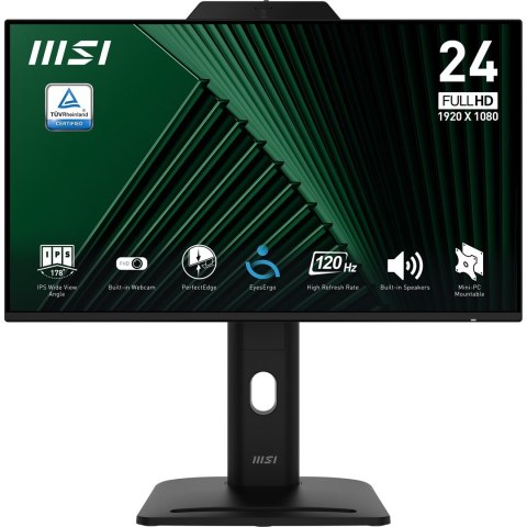 MSI MSI Pro MP242PMGDE monitor komputerowy 60,5 cm (23.8") 1920 x 1080 px Full HD LCD Czarny