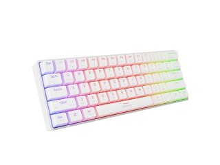 GENESIS KLAWIATURA DLA GRACZY GENESIS THOR 660 G2 US WHITE BEZPRZEWODOWA RGB MECHANICZNA GATERON RED