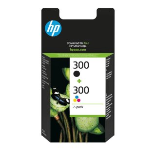 Hewlett-Packard HP 300 zestaw 2 oryginalnych wkładów atramentowych: czarny/trójkolorowy