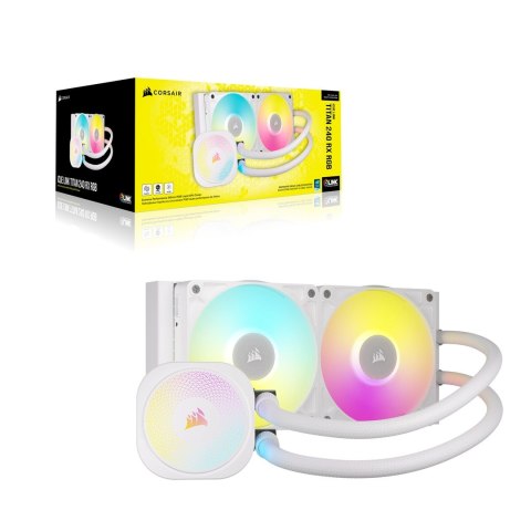 Corsair Corsair iCUE LINK TITAN RX RGB Procesor Chłodnica cieczy all-in-one 12 cm Biały 1 szt.