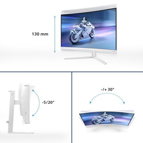 Philips Monitor Philips 80.0cm (31.5") 32M2C5501 16:09 2xHDMI+DP zakrzywiony w