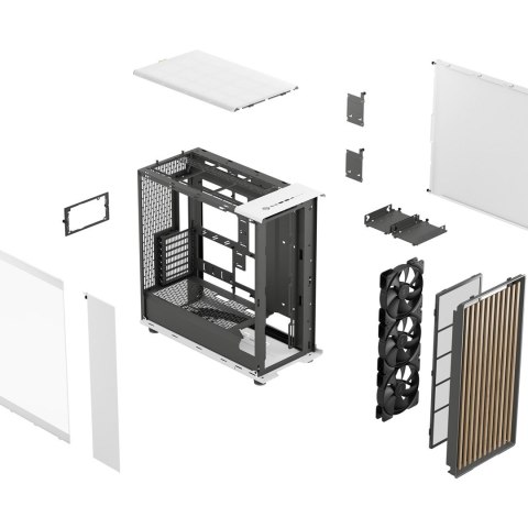 FRACTAL DESIGN Przezroczysta obudowa Fractal Design North XL RC Chalk TG, Midi-Tower, ATX, Szkło hartowane - białe