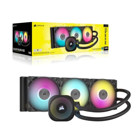 Corsair CORSAIR iCUE LINK TITAN 360 RX RGB AIO, 360mm Radiator, Liquid CPU Cooler