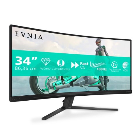 Philips Monitor komputerowy Philips Evnia 34M2C3500L/00 86,4 cm (34") 3440 x 1440 px Wide Quad HD LCD Czarny