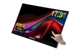 Verbatim Monitor komputerowy Verbatim 49593 43,9 cm (17.3") 1920 x 1080 px Full HD LCD Ekran dotykowy Czarny