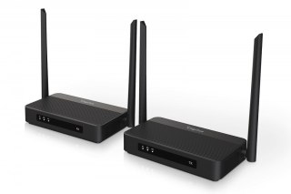 Digitus Przedłużacz / Extender HDMI bezprzewodowy z KVM do 100m | UHD 4K@60Hz | Audio | Niskie opóźnienie 16ms (Zestaw)