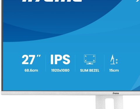 IIYAMA Iiyama ProLite XB2797HSU-W1 monitor komputerowy 68,6 cm (27") 1920 x 1080 px Full HD LED Biały