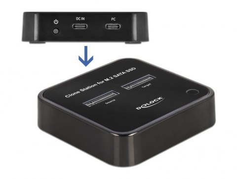 DELOCK DeLOCK Stacja dokująca M.2 dla 2 x M.2 SATA SSD z funkcją klonowania