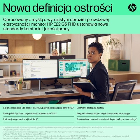 Hewlett-Packard HP E-Series Monitor E22 G5 FHD